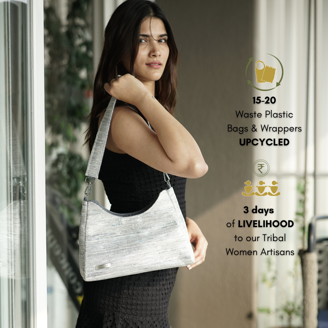 Upcycled Handcrafted Designer Baguette Bag (BTBD0625-001) PS_W