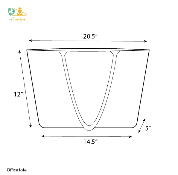 Upcycled Handcrafted Office Tote (OT0326-011) PS_W