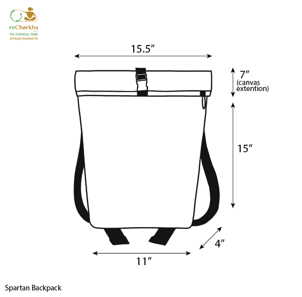 Upcycled Handcrafted Spartan Backpack (SBP0725-006) PS_W