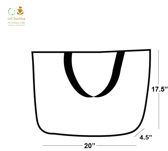 Upcycled Handcrafted Designer Beach Bag (BBD0625-001) PS_W