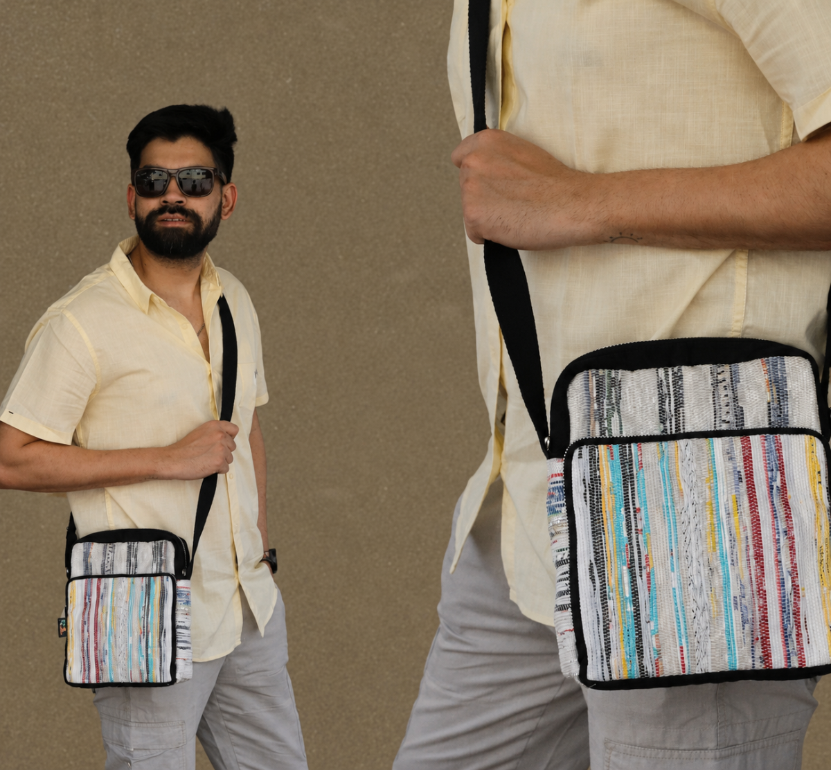 Upcycled Handcrafted Cross Body Sling (CBS0626-002) PS_W