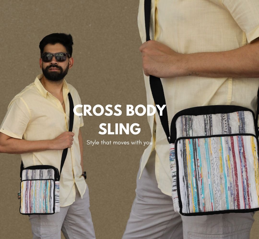Upcycled Handwoven Cross Body Sling (CBS0425-010) PS_W