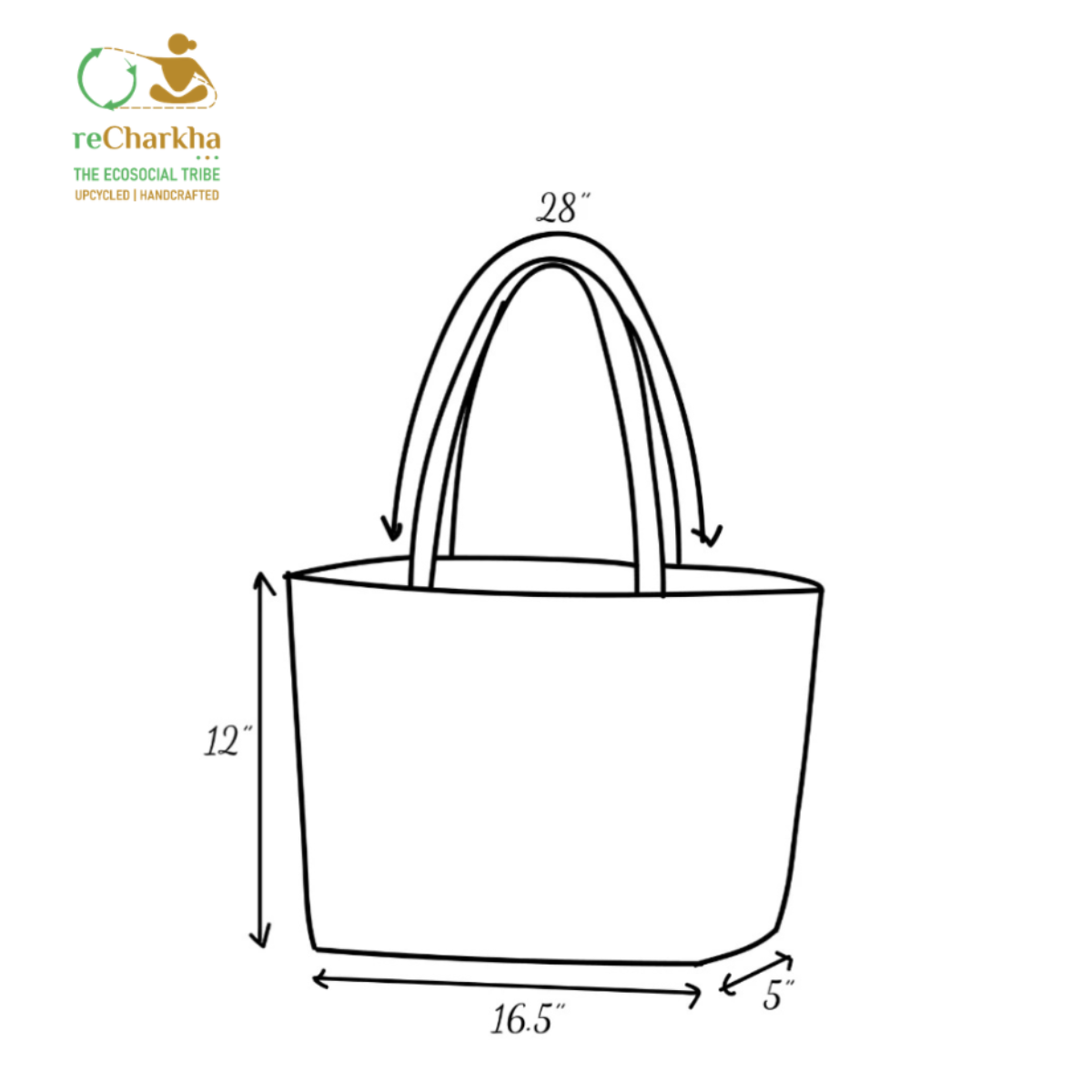 Upcycled Handcrafted Designer Shopper Tote (DST0626-001) PS_W