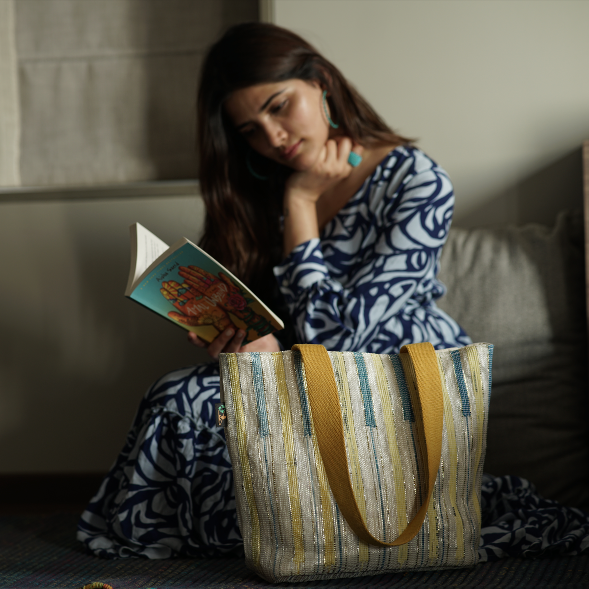 Upcycled Handcrafted Designer Shopper Tote (DST0626-001) PS_W