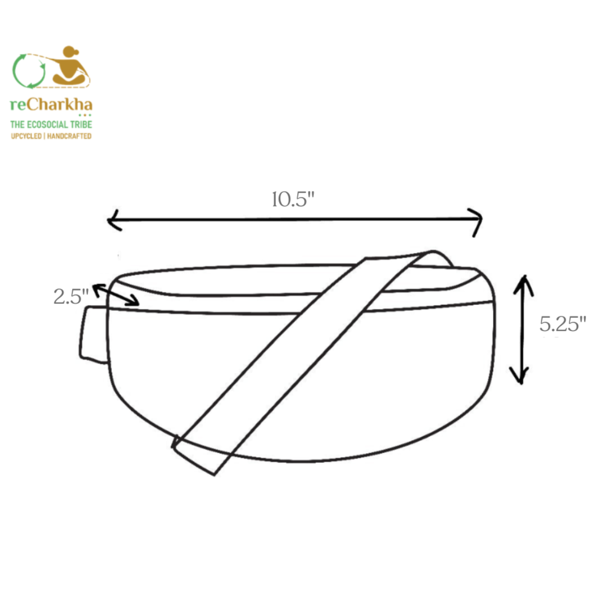 Upcycled Handcrafted Fanny Pack (FP0726-005)