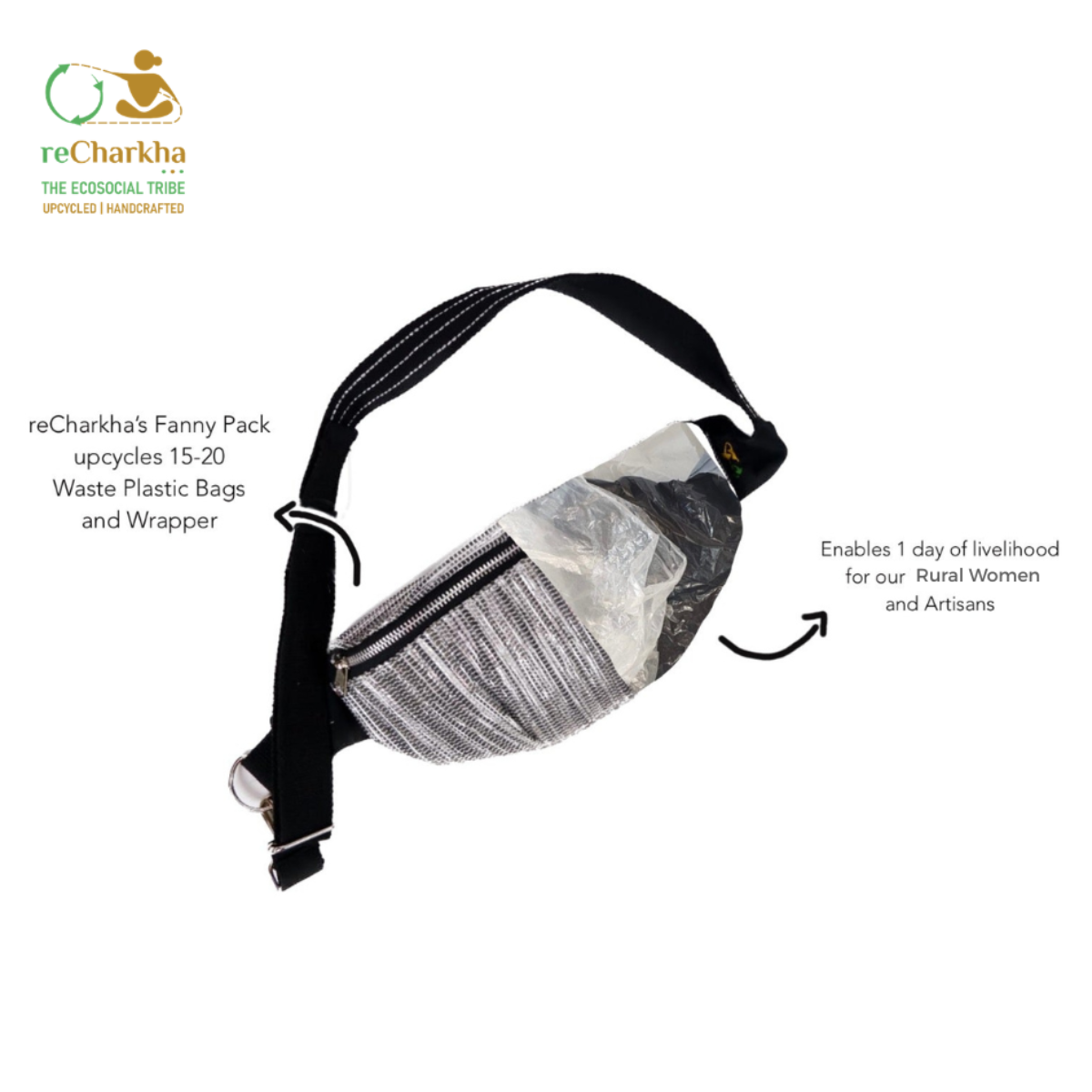 Premium Upcycled Handcrafted Fanny Pack (FP0626-009) PS_W