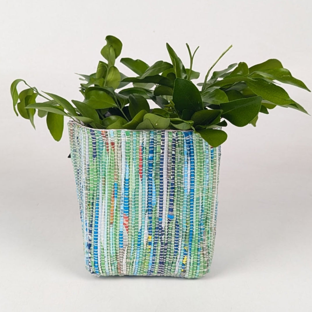 Handwoven Upcycled Small Grow Pot (GPS0625-009) PS_W