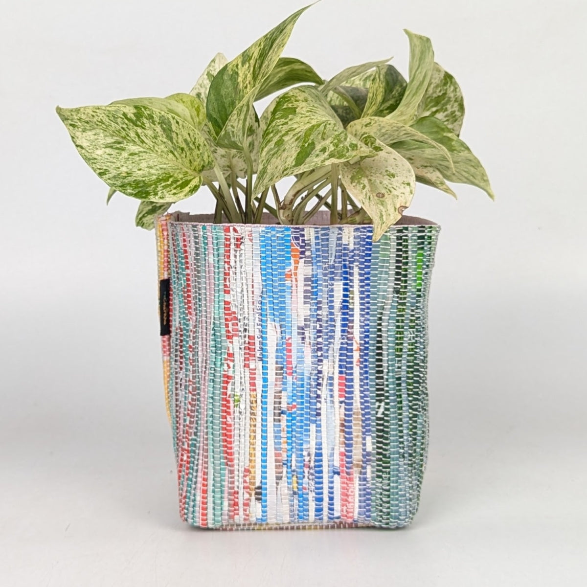 Handwoven Upcycled Small Grow Pot (GPS0725-002) PS_W