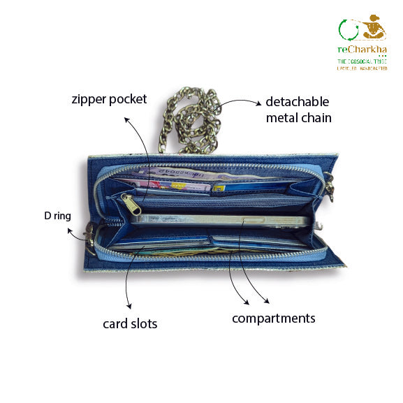 Upcycled Handcrafted Trapeze Clutch (TC0925-016) PS_W
