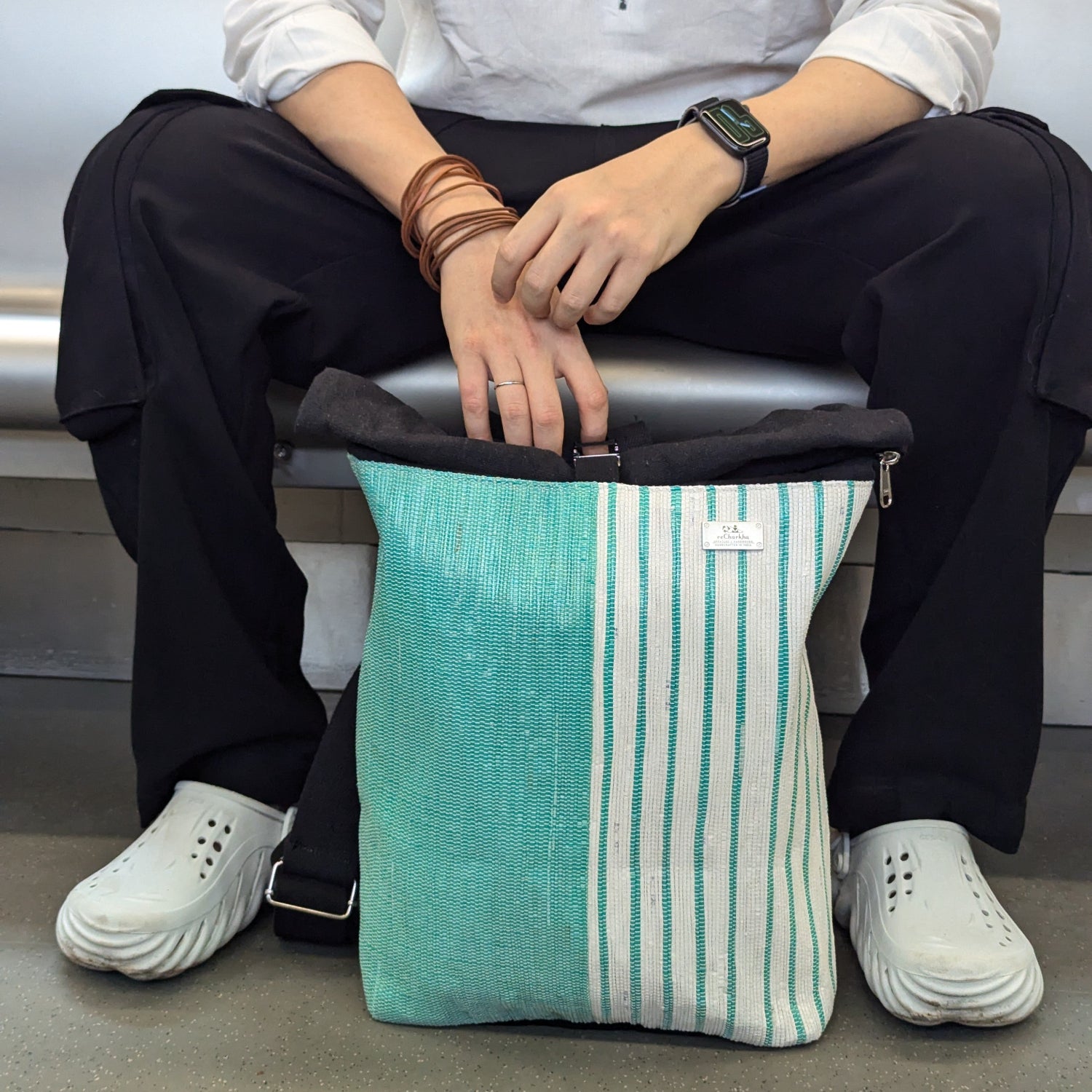 Upcycled Handcrafted Spartan Backpack (SBP0725-006) PS_W