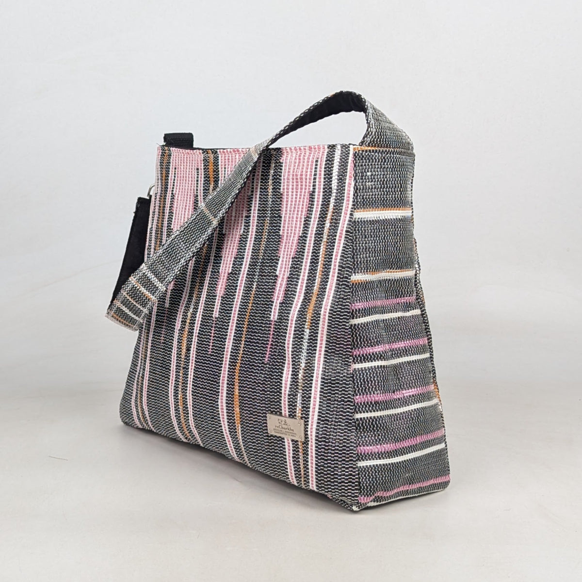 Upcycled Handcrafted Designer Trapeze Tote (TTD0626-001) PS_W