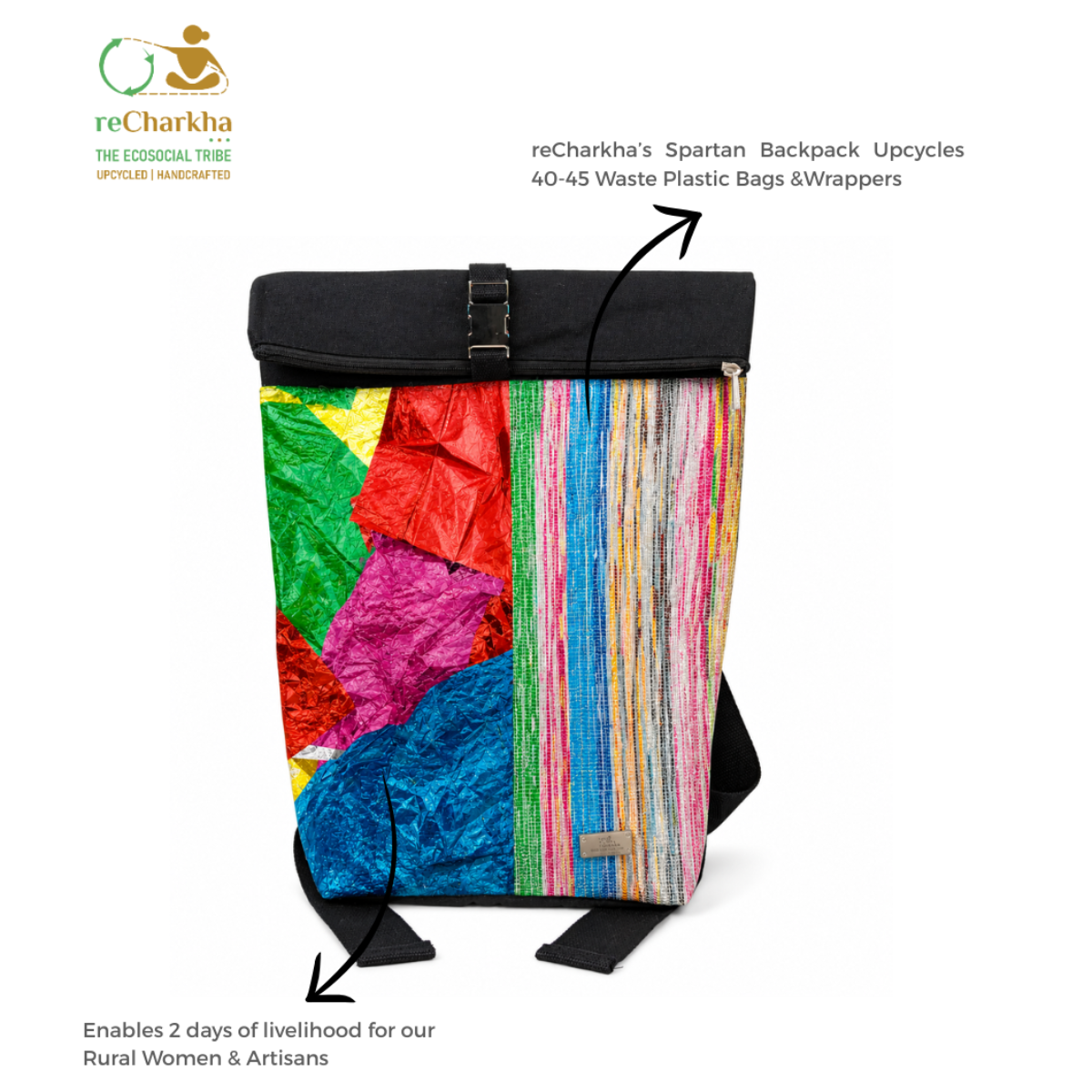 Exclusive Upcycled Handcrafted Spartan Backpack (SBP0626-009)