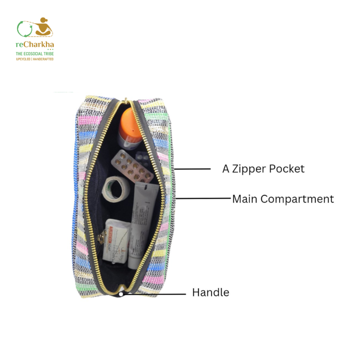 Upcycled Handcrafted Travel Pouch (TK0926-005)