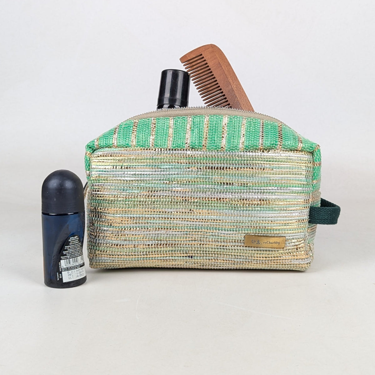 Upcycled Handcrafed Travel Pouch (TK0426-016) PS_W