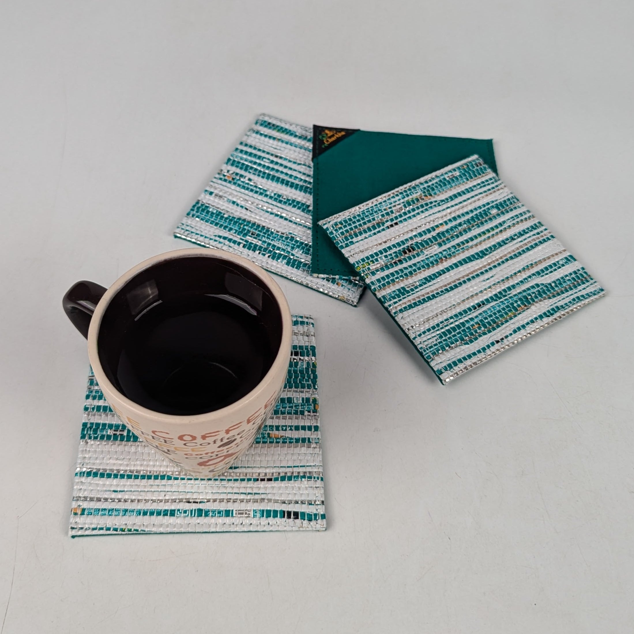 Upcycled Handcrafted Coaster (C0625-002) PS_W