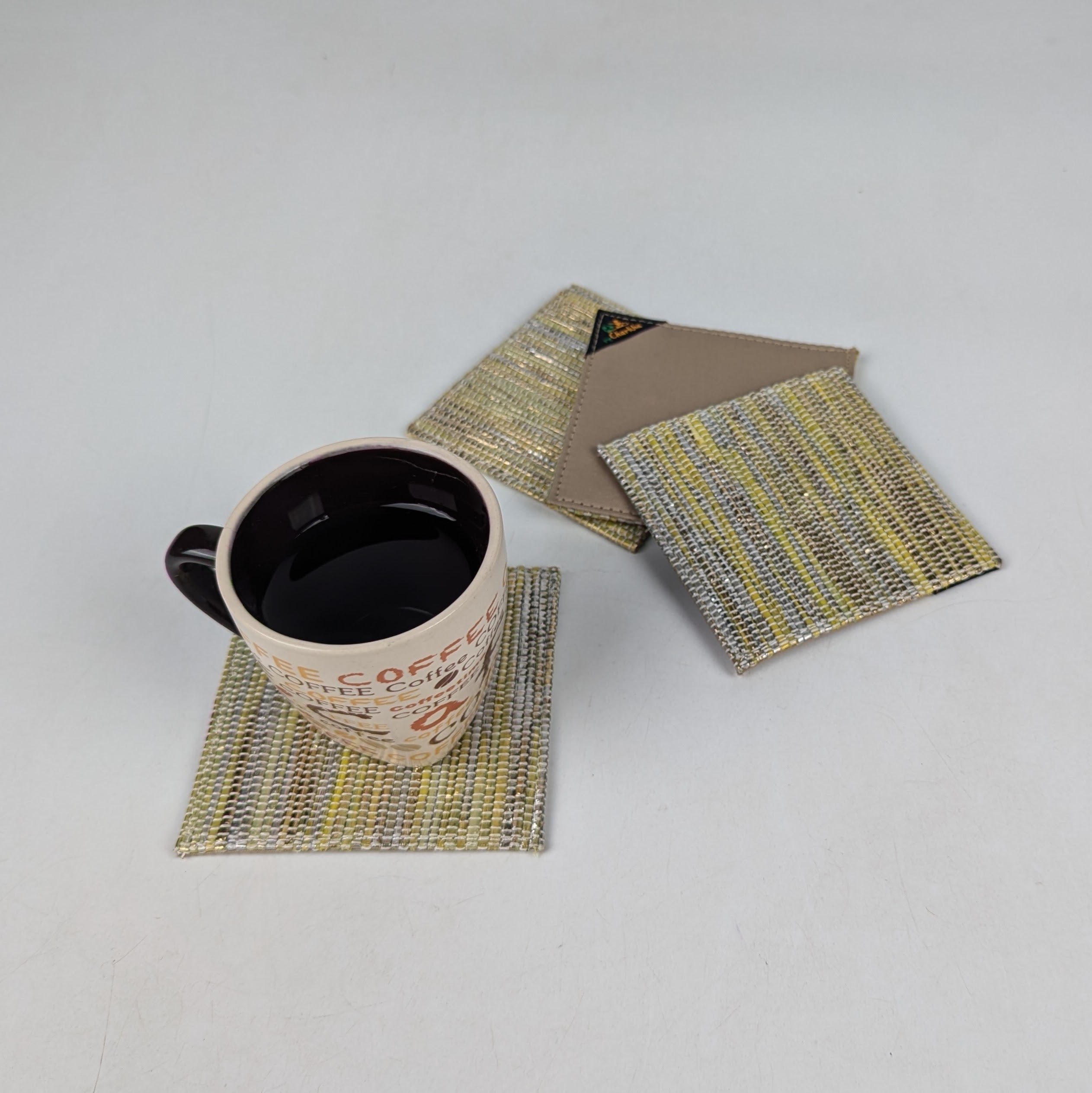 Upcycled Handcrafted Coaster (C0725-004) PS_W