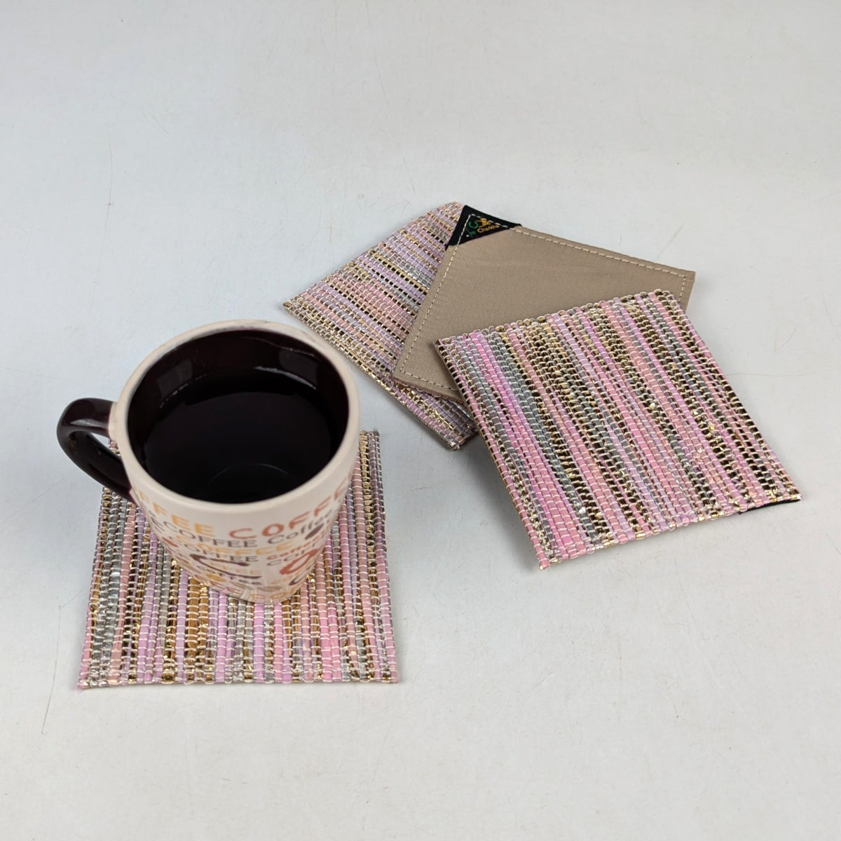 Upcycled Handcrafted Coaster (C1025-026) PS_W