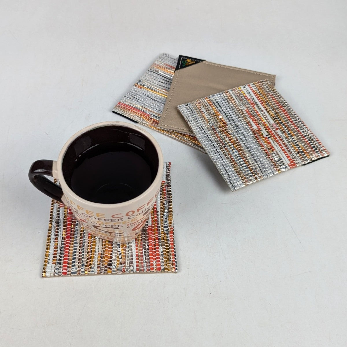 Upcycled Handcrafted Coaster (C1025-027) PS_W