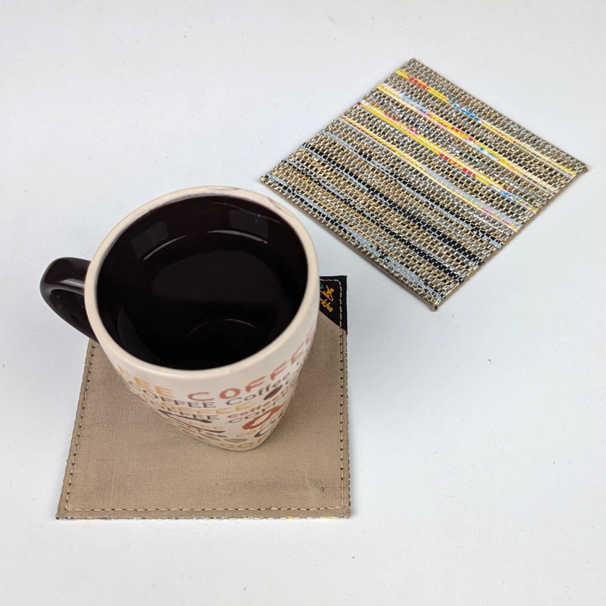 Upcycled Handcrafted Coaster (C1225-008) PS_W