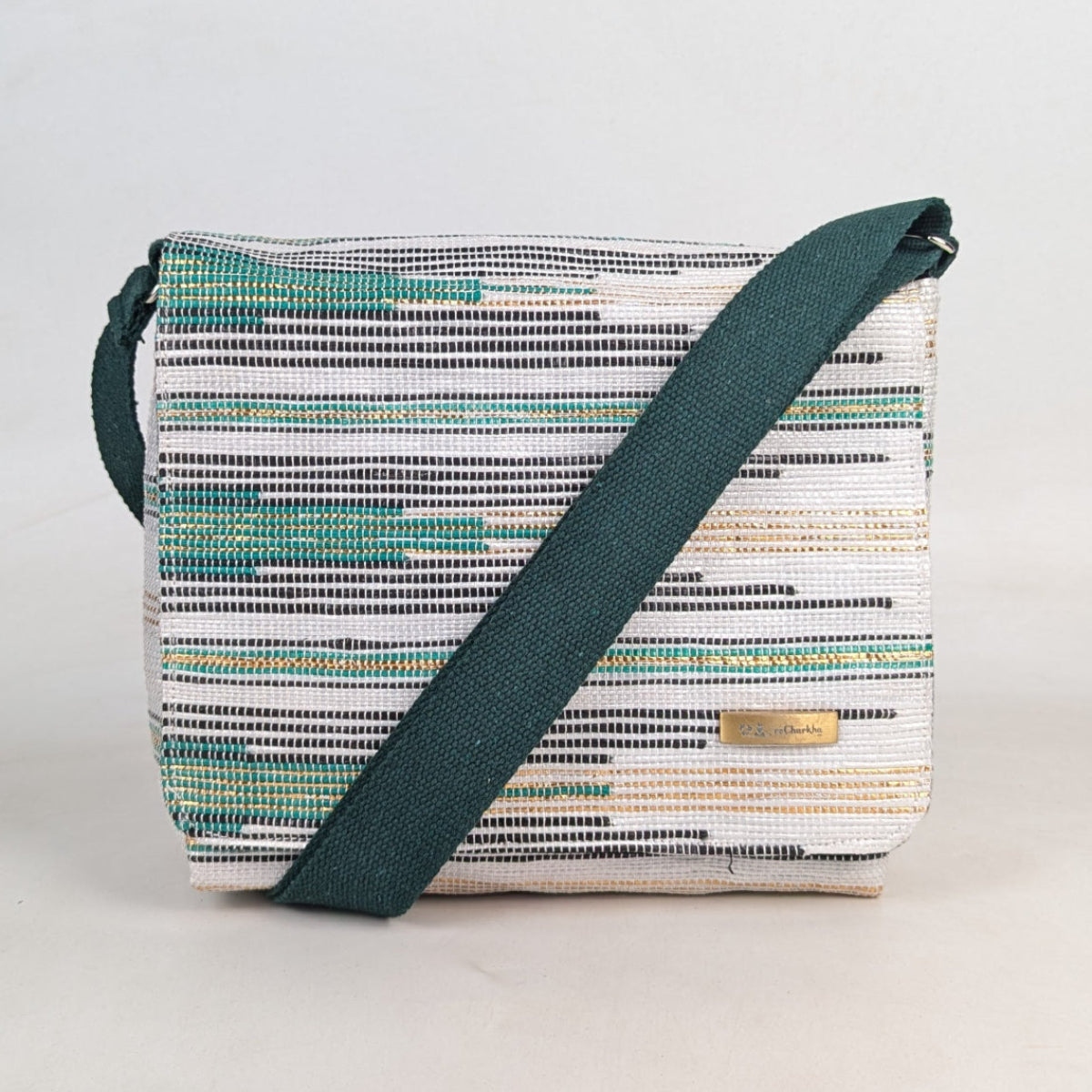 Upcycled Handcrafted Designer Messenger Bag (MBD0526-004) PS_W