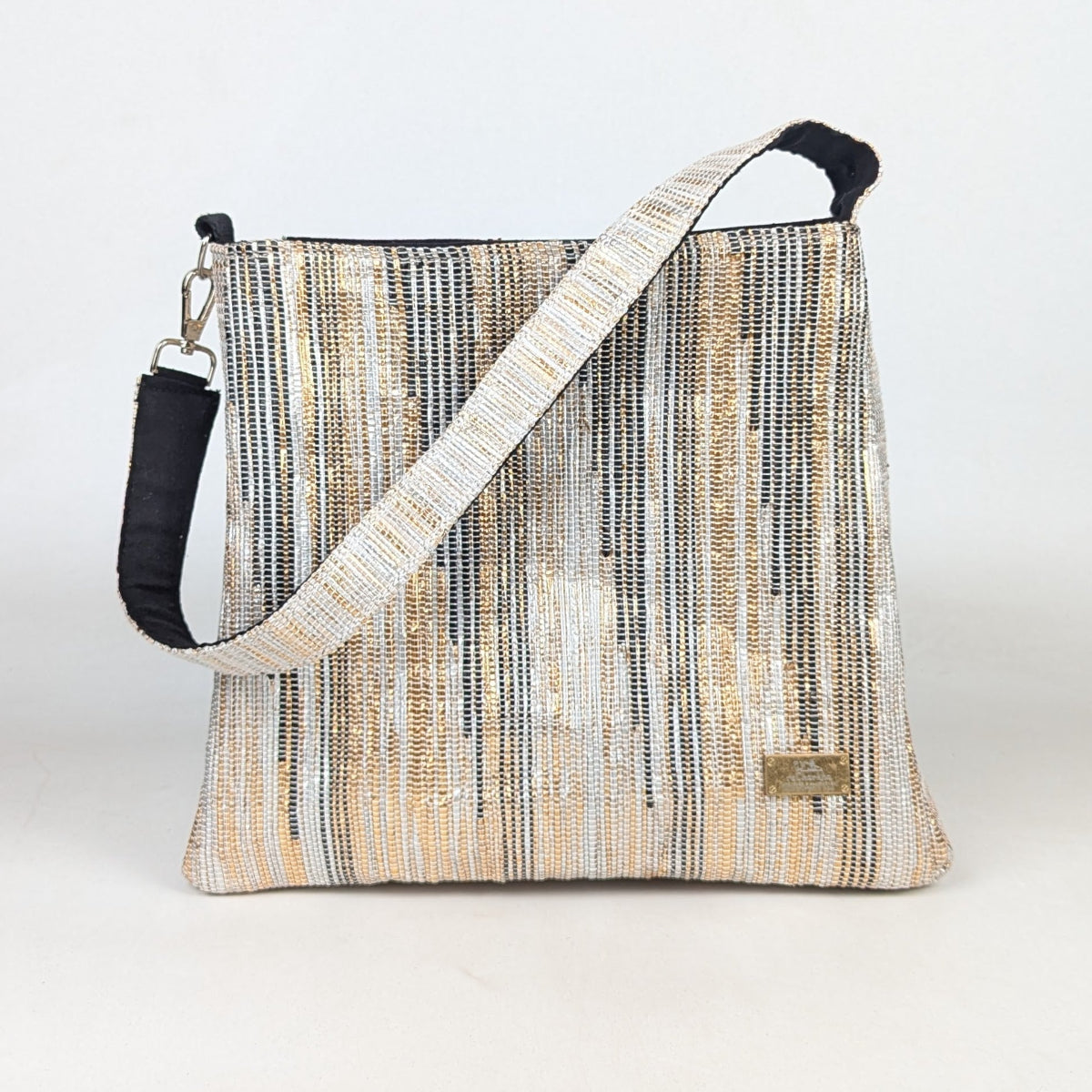 Upcycled Handcrafted Designer Trapeze Tote (TTD0326-003) PS_W