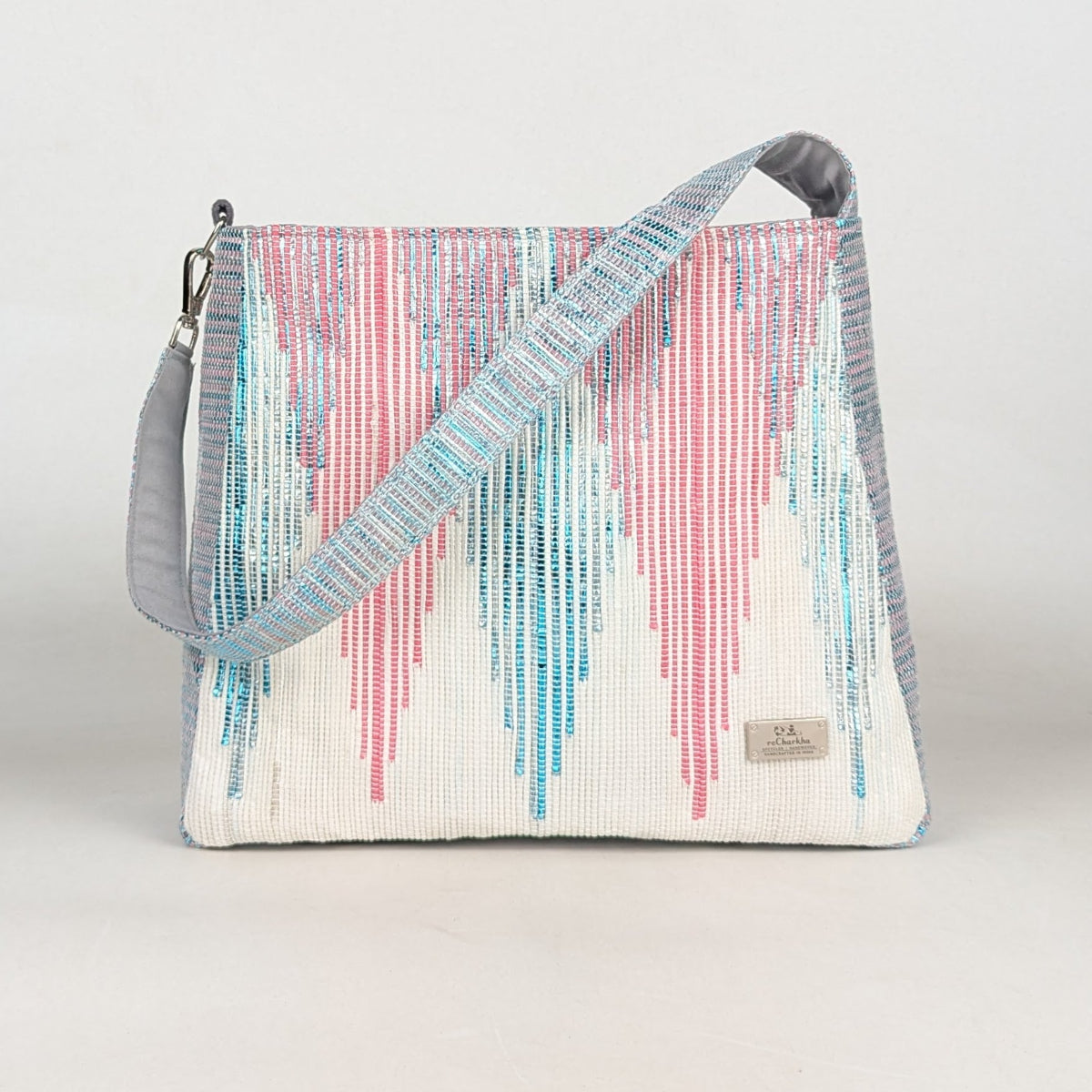 Upcycled Handcrafted Designer Trapeze Tote (TTD0426-007) PS_W