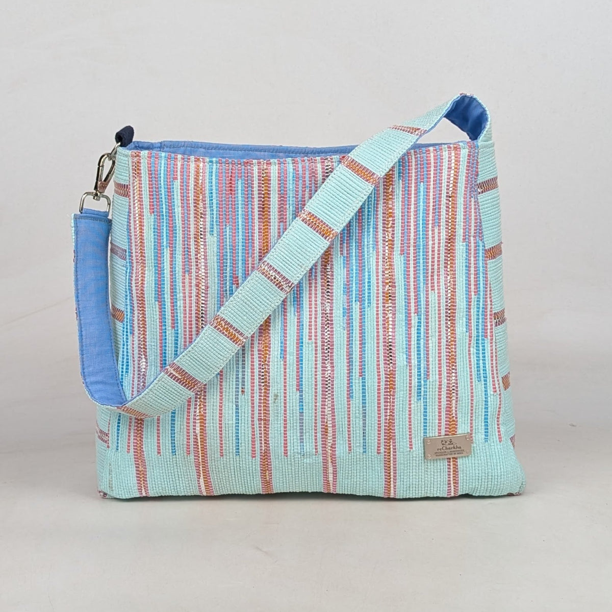 Upcycled Handcrafted Designer Trapeze Tote (TTD0626-007) PS_W