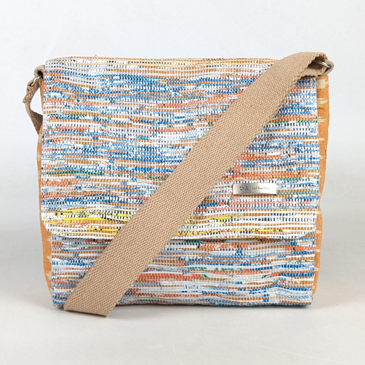 Upcycled Handcrafted Messenger Bag (MB0426-010) PS_W