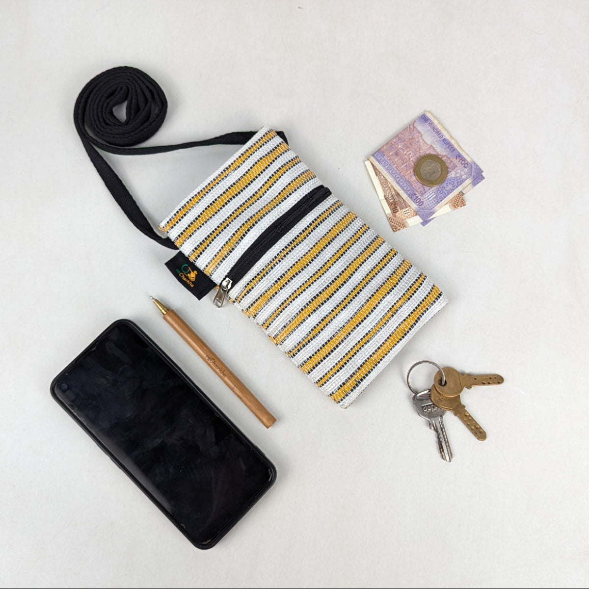 Upcycled Handcrafted Mobile Sling (MSL0626-019) PS_W