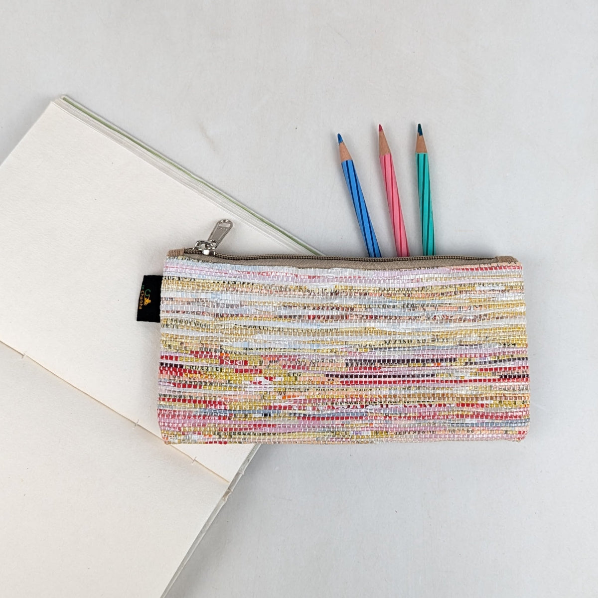 Upcycled Handcrafted Pencil Pouch (PP0726-003)