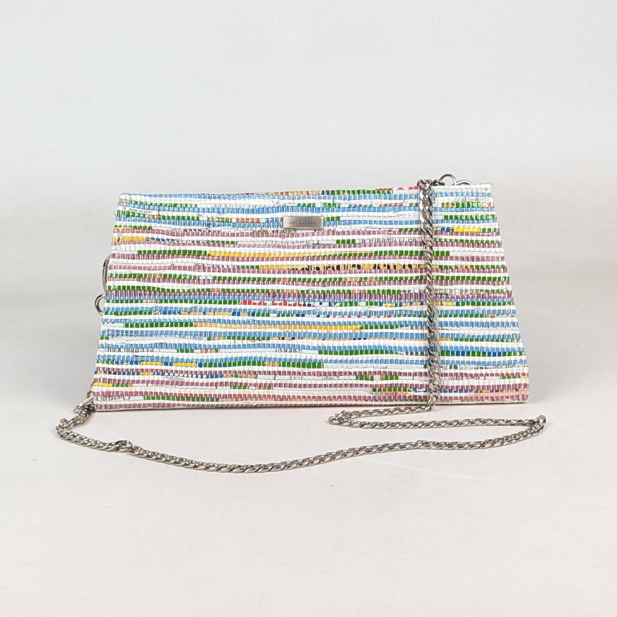 Upcycled Handcrafted Trapeze Clutch (TC0326-003)