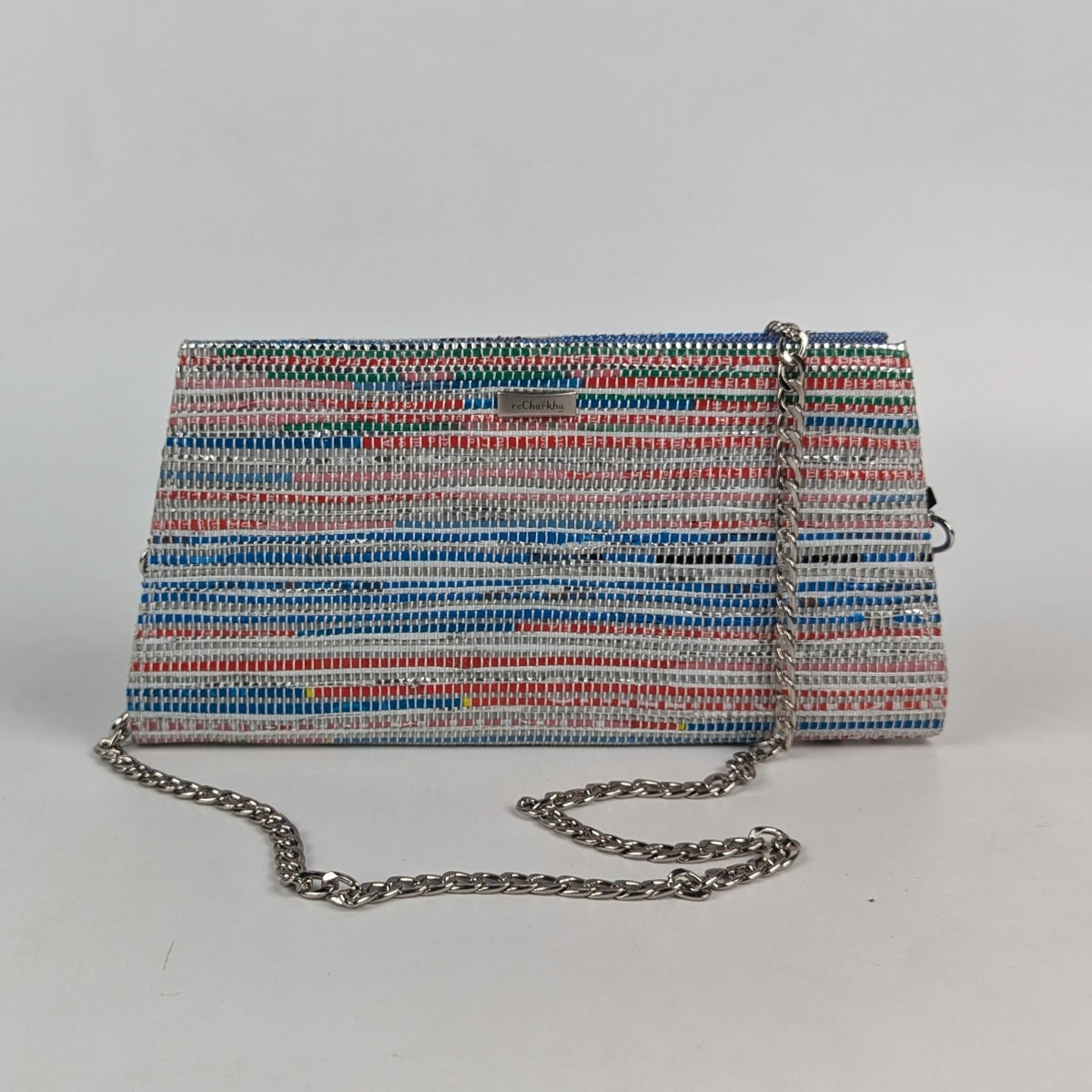 Upcycled Handcrafted Trapeze Clutch (TC0425-014) PS_W