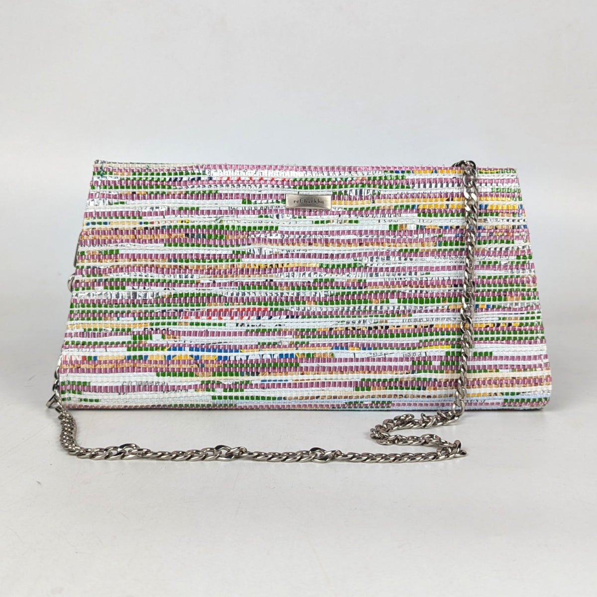 Upcycled Handcrafted Trapeze Clutch (TC0925-002) PS_W