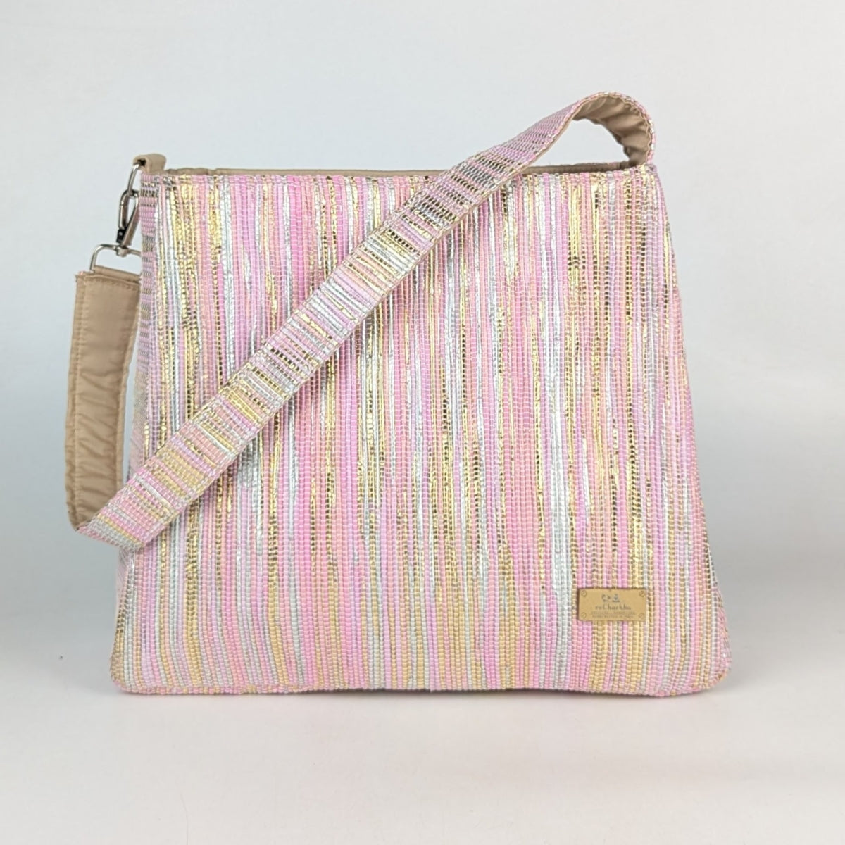 Upcycled Handcrafted Trapeze Tote (TT0725-008) PS_W