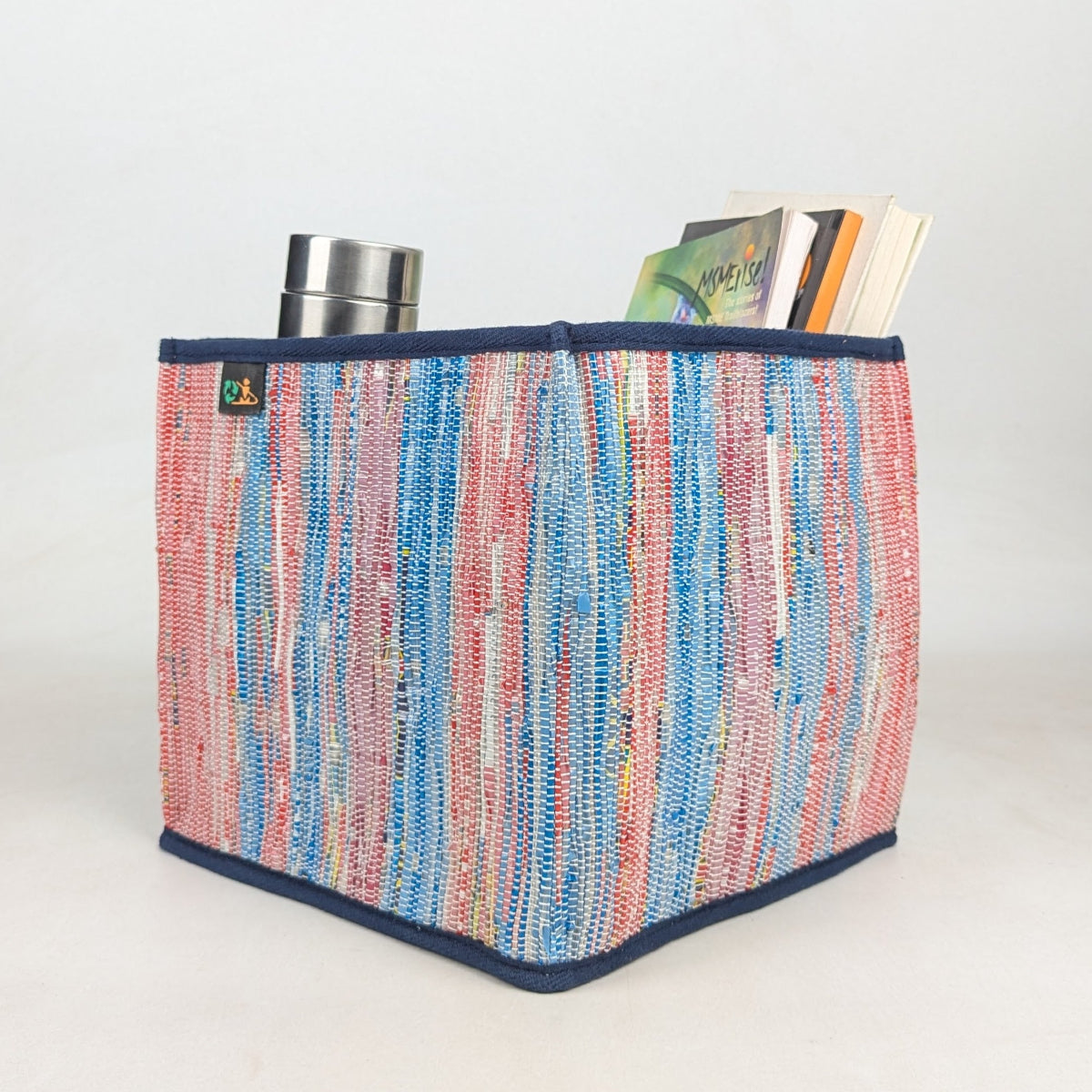 Upcycled Handwoven Collapsible Storage Basket Medium (CSBM0526-003) PS_W
