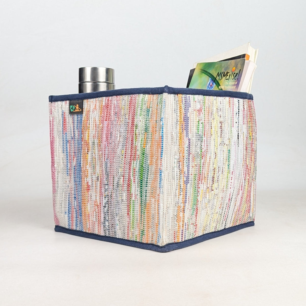 Upcycled Handwoven Collapsible Storage Basket Medium (CSBM0526-009) PS_W