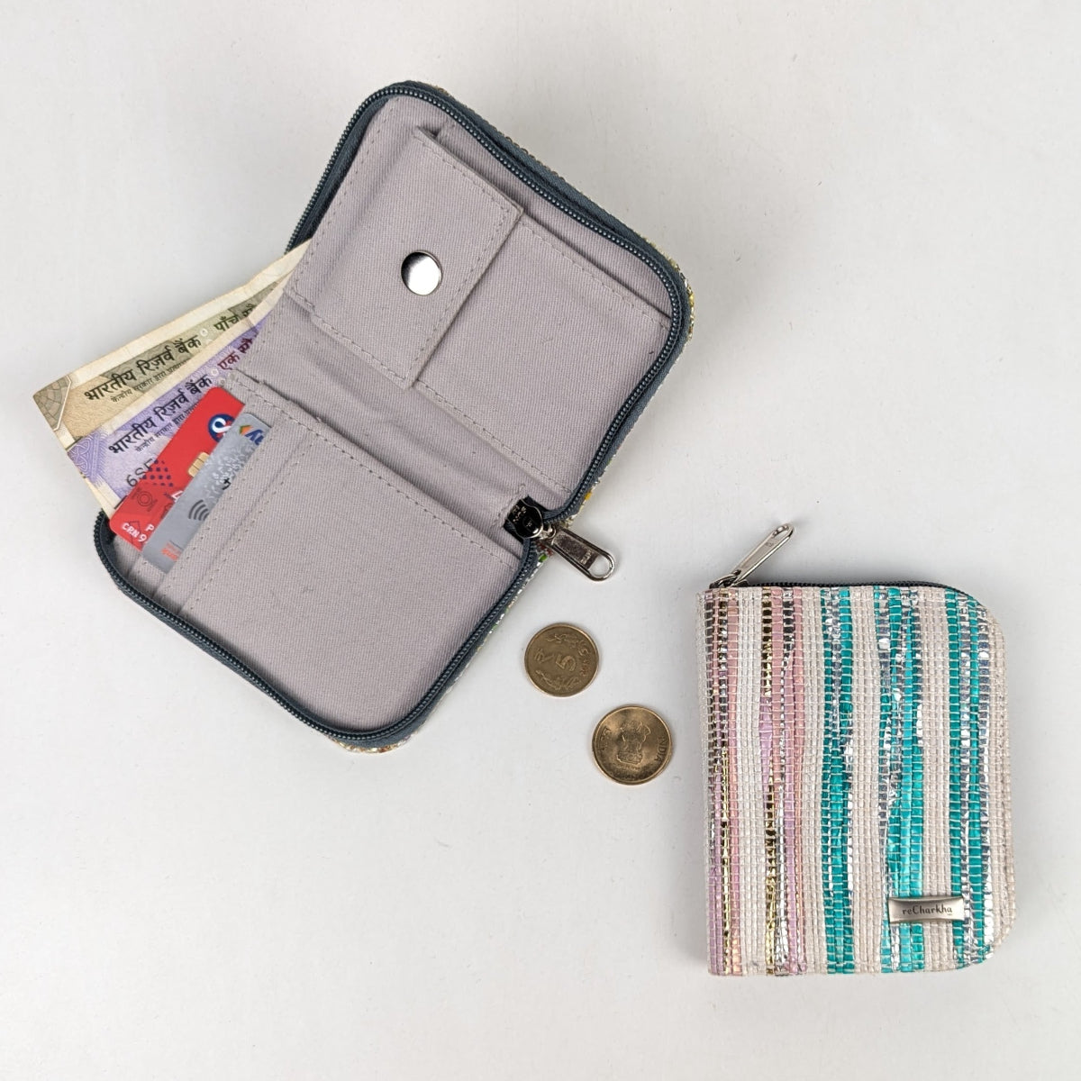 Upcycled Handwoven D Wallet (DW0326-009) PS_W