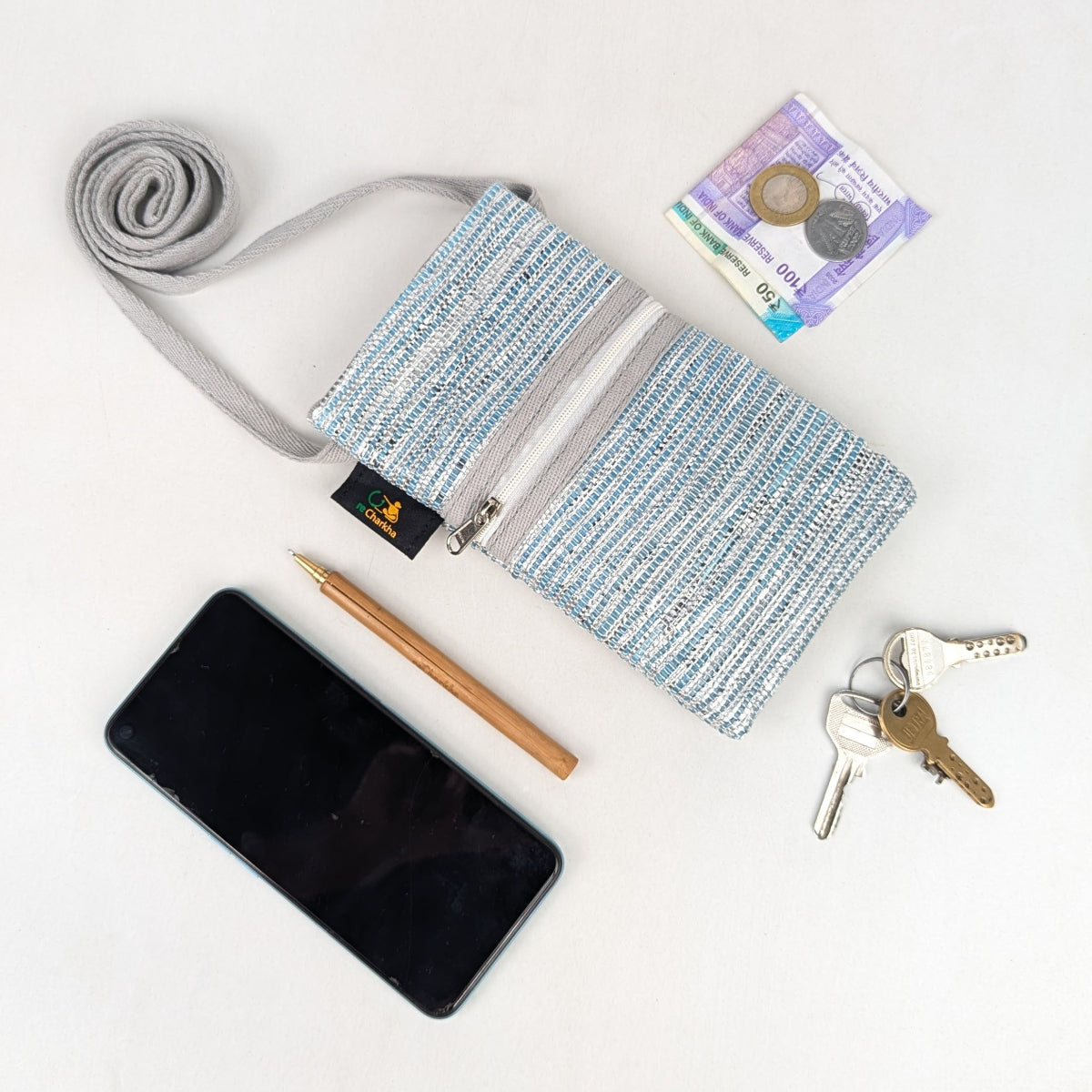 Upcycled Handwoven Mobile Sling (MSL0526-010) PS_W