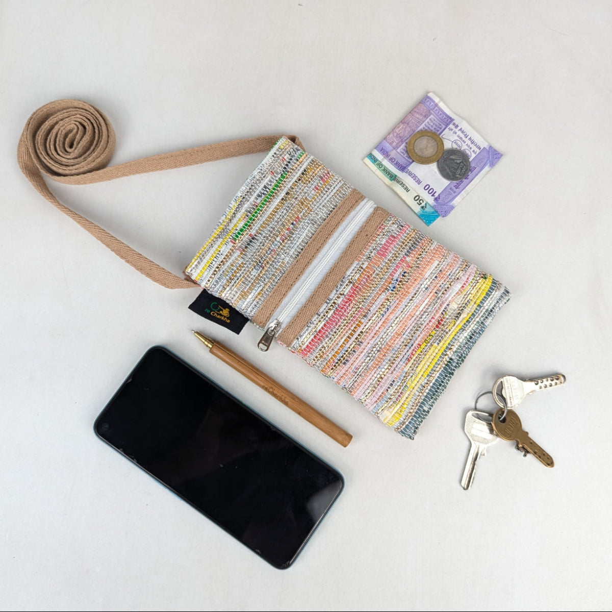 Upcycled Handwoven Mobile Sling (MSL0526-015) PS_W