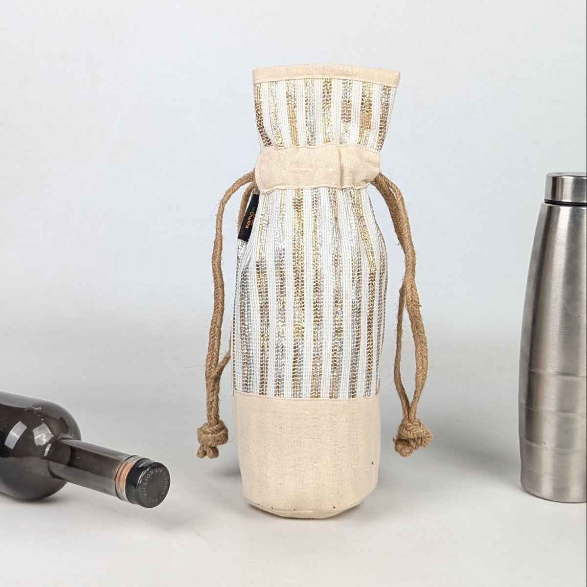 Upcycled Handwoven Wine Bottle Holder (WB0326-005) PS_W