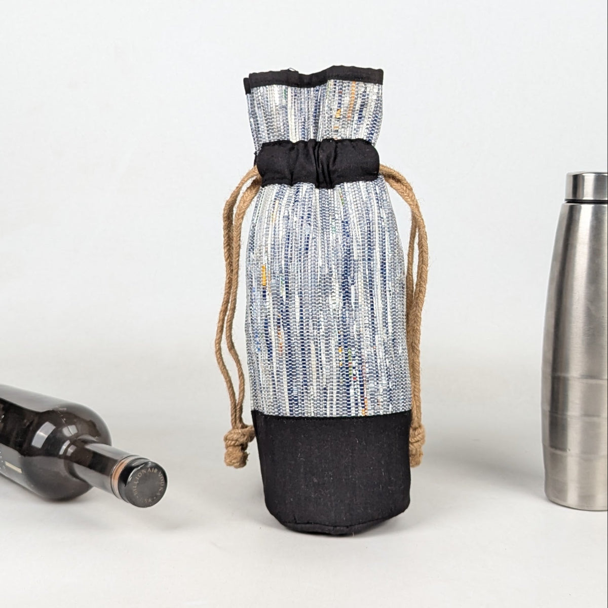 Upcycled Handwoven Wine Bottle Holder (WB0326-008) PS_W