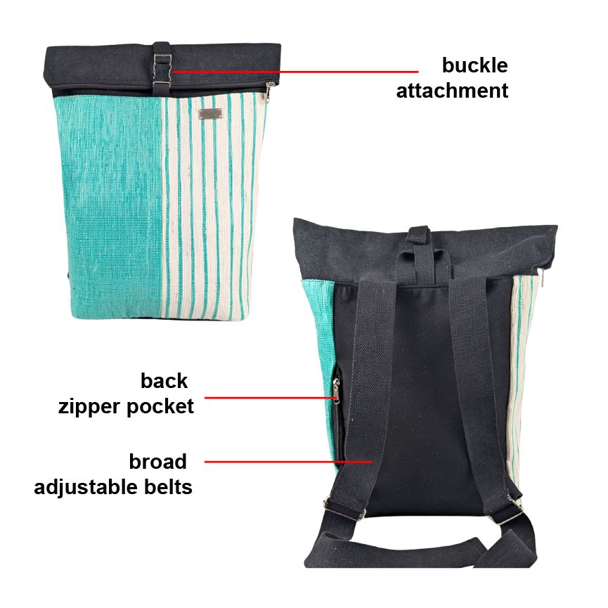 Upcycled Handcrafted Spartan Backpack (SBP0625-005) PS_W