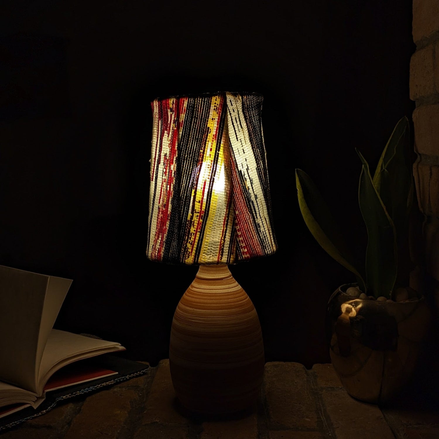 recharkha upcycled handwoven Lumino Lampshades for home decor  made in India on Handloom and Charkha (Spindle)