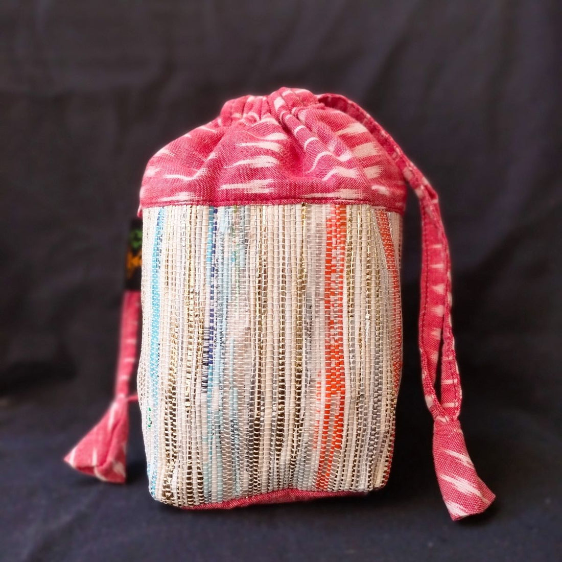 Multicolor and Gold with Pink Ikat Potli Bag (P0124-114) MS_W