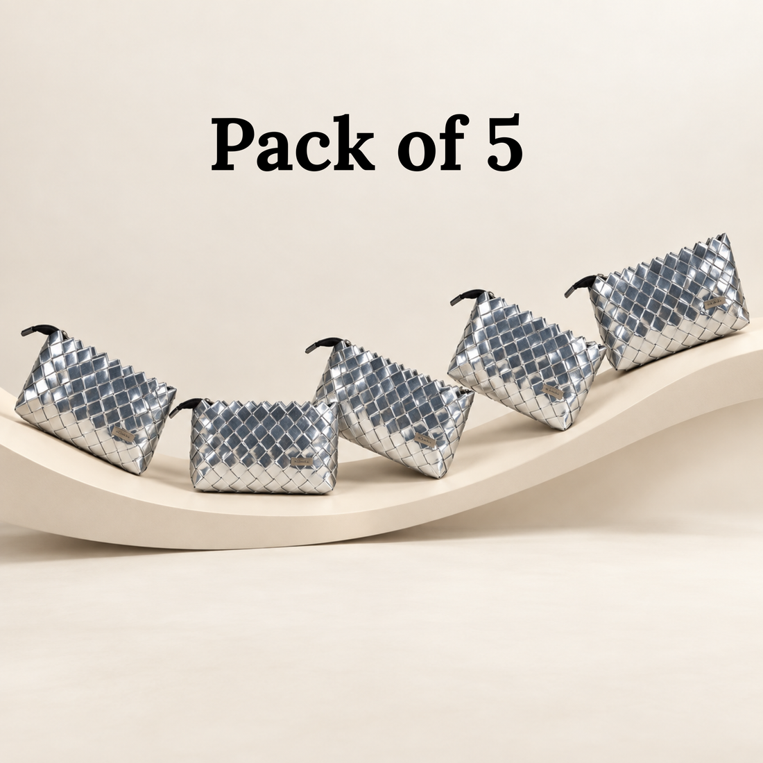 Upcycled Origami Silver Clutch (OSC0526-001) (Pack of 5)