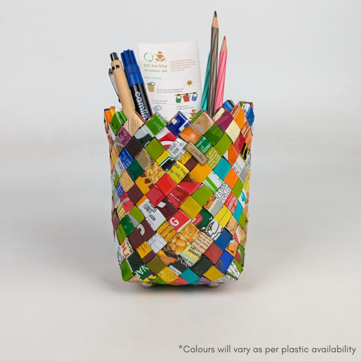 Upcycled Handcrafted Origami Basketry Deco Storage Medium (BDSM0126-003)