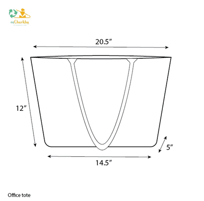 Upcycled Handcrafted Designer Office Tote (OTD0326-017) PS_W
