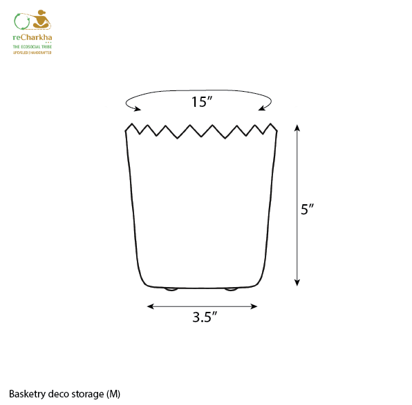 Basketry Deco Storage Medium (BDSM0925-004) PS_W