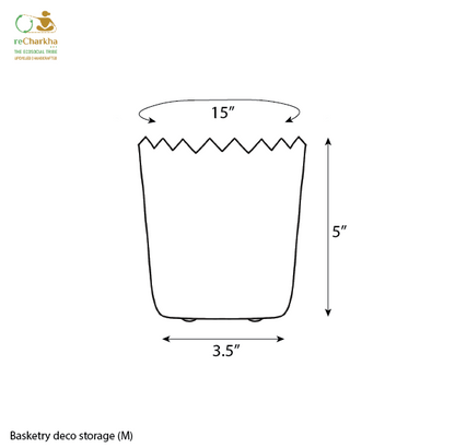 Basketry Deco Storage Medium (BDSM0325-007) PS_W