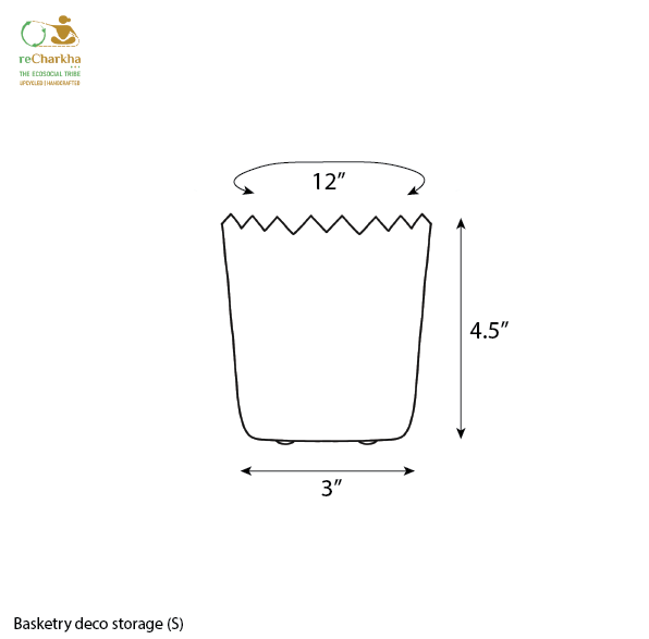 Upcycled Handcrafted Origami Deco Storage Small (BDSS1224-016)